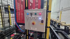 Functional safety and machine guarding control panel with emergency stop system