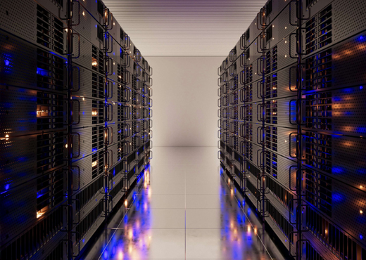 Data centre server racks with automated monitoring and control system integration