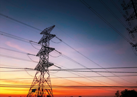 Electrical transmission infrastructure and power distribution network